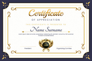 Explore Modern Elegance Certificate Template for Corporate Business, Training, Achievement, and Education Excellence-Vector Design