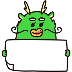 ドラゴン素材No.165 メッセージ_乙女