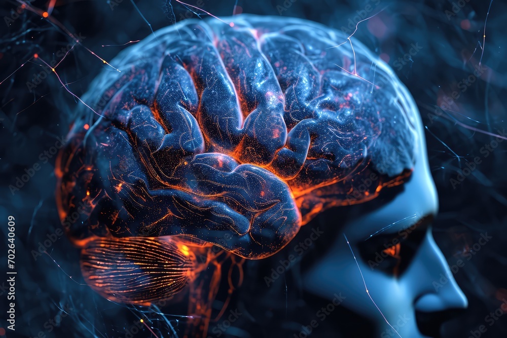 Poster human brain deep learning memory processes. long-term memory stores information, short-term memory h