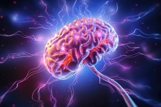 Human brain deep learning memory processes. Long-term memory stores information, short-term memory handles stimuli. Mind processes information through firing of neurons, MRI Scan, Studying and Reading