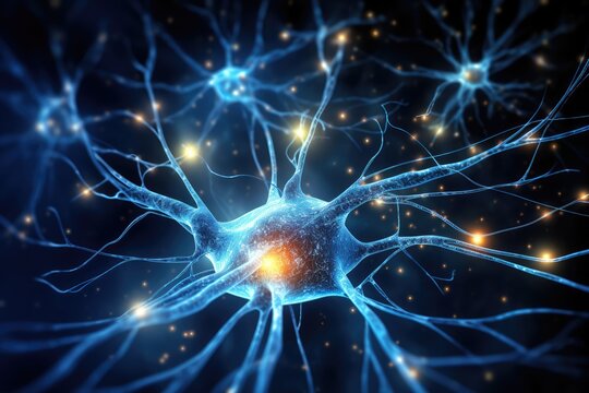 Alzheimer's Dementia disease disrupts interplay of human brain functions, leading to a dimming light bulb. Alzheimer long-term memory storage, short-term memory recall, neurons fire irregular