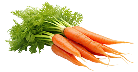 Delicious carrots cut out