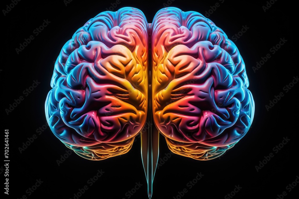 Poster brain neurogenesis in hippocampus, prefrontal cortex, hub of intelligence, complex interplay of gray