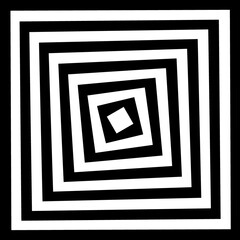 Graphic Element Concetric Square Optical Illusion black symbol