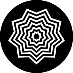Graphic Element Concetric Optical Illusion  black symbol