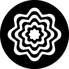 Graphic Element Concetric Optical Illusion  black symbol