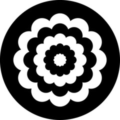 Graphic Element Concetric Optical Illusion  black symbol