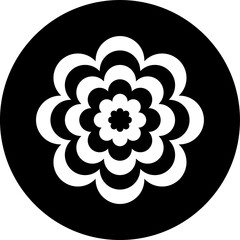 Graphic Element Concetric Optical Illusion  black symbol
