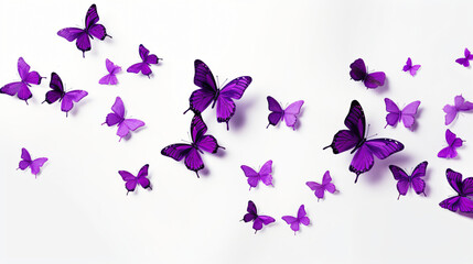 Soaring purple butterflies