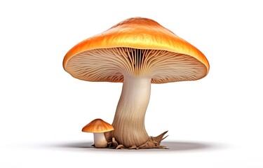 mushroom isolated on white background. generative AI