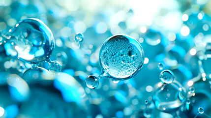 Macro bubble,Macro close up of soap bubbles look like scienctific image of cell and cell membrane. AI generated