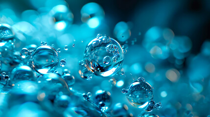 Macro bubble,Macro close up of soap bubbles look like scienctific image of cell and cell membrane. AI generated