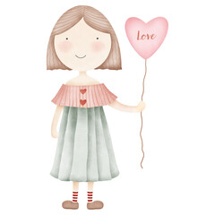 Valentine's cute girl