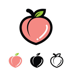Peach vector illustration