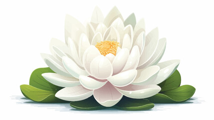 White lotus illustration vector