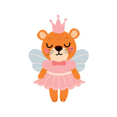 Fototapeta premium сute lion vector illustration in cartoon style. animals