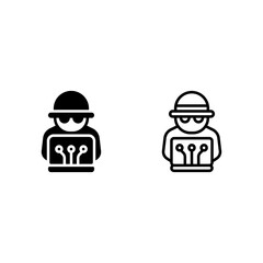 incognito agent Icon, Logo, and illustration Vector
