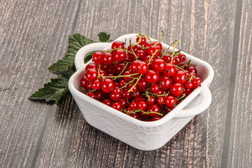 Sweet ripe red currant berries