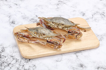 Two raw crab for cooking