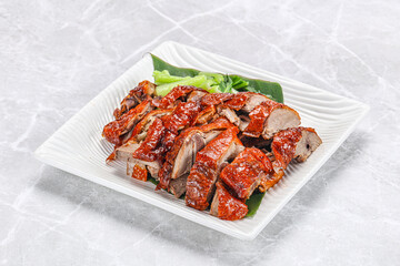 Asian cuisine - roasted duck with skin