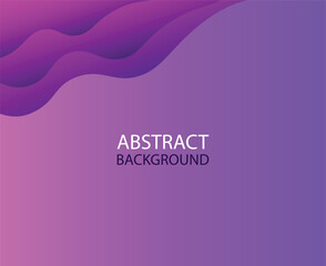 Purple wave vector abstract background flat design stock illustration.