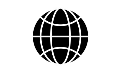 Globe flat icon. World earth globe web Symbol icon