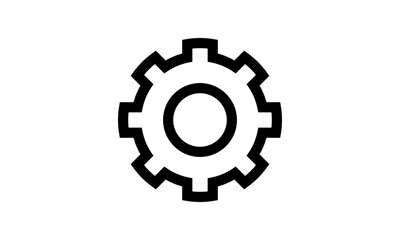 Line art Setting gear icon. gear tool symbol icon