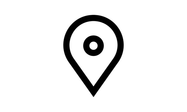 recommend clip art: Line art Location pin icon. Location map marker point symbol icon