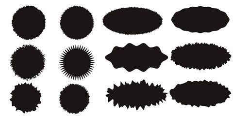 jagged rectangle in black color vector