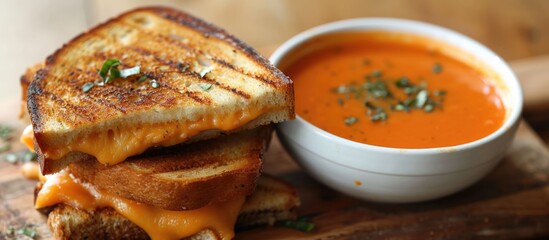 Grilled Cheese and Tomato Soup - obrazy, fototapety, plakaty