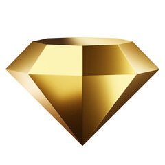 3d golden diamond
