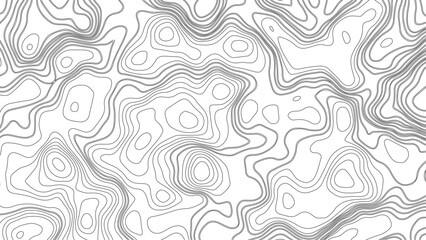 Background of the topographic map. Topographic map lines, contour background. Geographic abstract grid. Vector illustration.