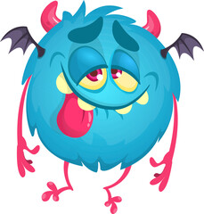 Cartoon funny monster illustration. Vector icon. Halloween design