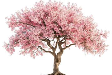 Obraz premium tree has a sturdy and twisted trunk that supports the widespread branches