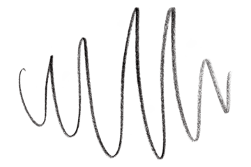 black pencil strokes isolated on transparent background