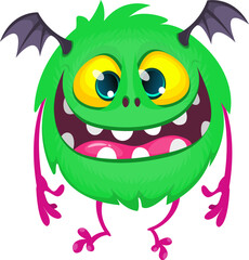 Cartoon funny monster illustration. Vector icon. Halloween design