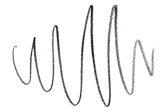 black pencil strokes isolated on transparent background