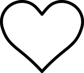 Heart shape black icon