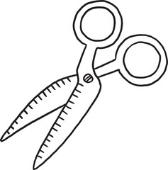 illustration tools scissor cut icon vector 