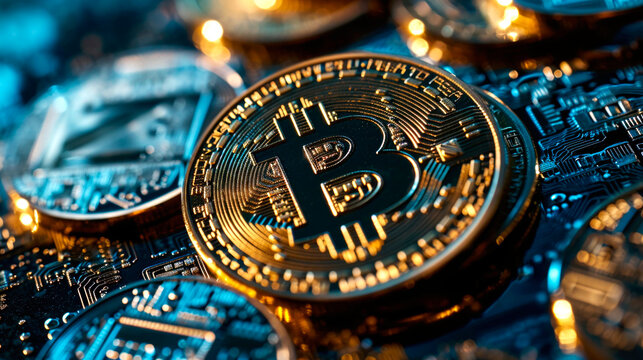 business, cryptocurrency and future technology concept - close up of businessman with transparent tablet pc computer. AI generated