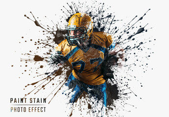 Paint Splash Explosion Photo Effect Mockup. Generative Ai