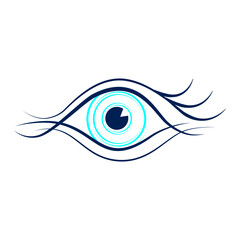Stylized eye. Logo for ophthalmologist. Vector illustration