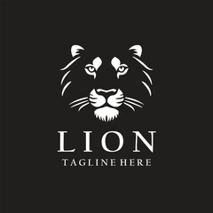 Lion logo design vector template.