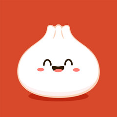 Shrimp dumplings vector. Shrimp dumplings is Chinese food. Chinese food icon.