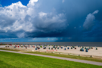 Unwetter am Strand von Neuharlingersiel