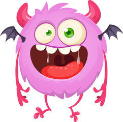 Cartoon funny monster illustration. Vector icon. Halloween design