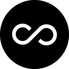 Infinity symbol icon. Limitless, endless, loop sign
