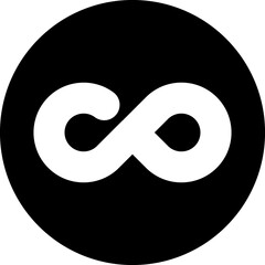 Infinity symbol icon. Limitless, endless, loop sign