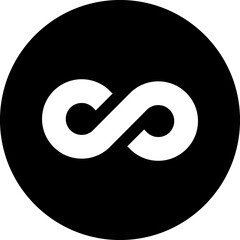 Infinity symbol icon. Limitless, endless, loop sign