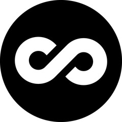 Infinity symbol icon. Limitless, endless, loop sign